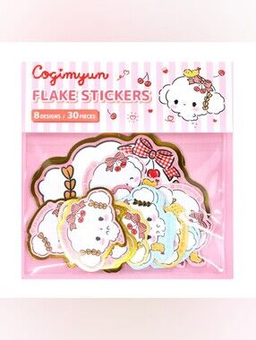 Sanrio Cogimyun Flake Stickers 30pc Japanese Kawaii